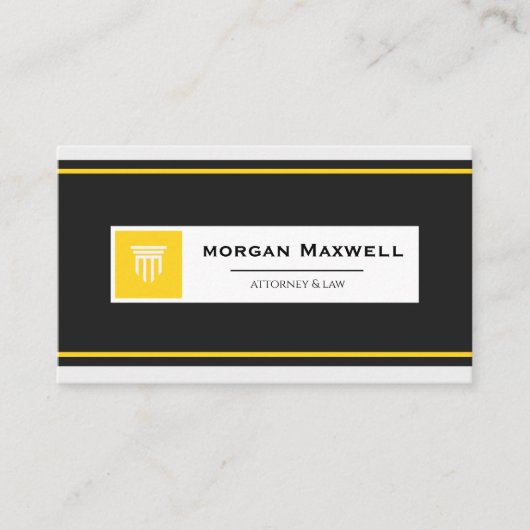 Professional Lawyer Business Card | Attorney Visitekaartje (Voorkant)