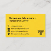 Professional Lawyer Business Card | Attorney Visitekaartje (Achterkant)