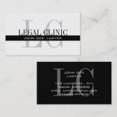 Professional Lawyer Visitekaartje Monogram Logo (Voorkant / Achterkant)