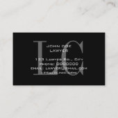 Professional Lawyer Visitekaartje Monogram Logo (Achterkant)