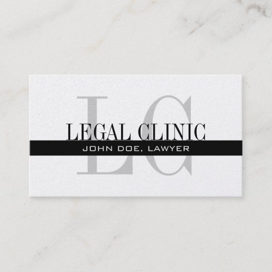 Professional Lawyer Visitekaartje Monogram Logo (Voorkant)