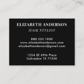 Professional Leopard Print Hair Stylist Visitekaartje (Achterkant)