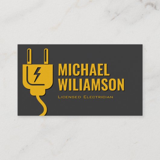 Professional Licensed Electrician Electrical Work Visitekaartje (Voorkant)