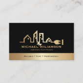 Professional Licensed Electrician Electrical Work Visitekaartje (Voorkant)