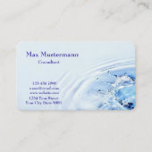 Professional Light Blue Water Splash Visitekaartje (Voorkant)