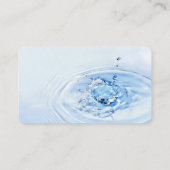 Professional Light Blue Water Splash Visitekaartje (Achterkant)