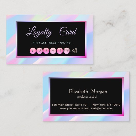 Professional Lijst Holographic Loyalty Kaart (Voorkant / Achterkant)