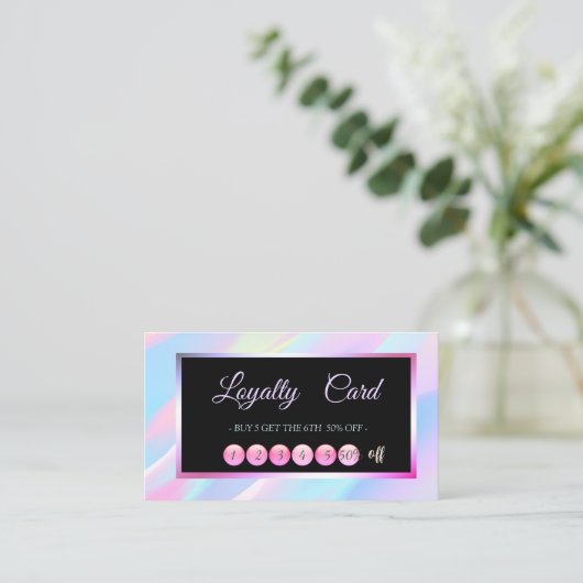 Professional Lijst Holographic Loyalty Kaart (Staand voorkant)