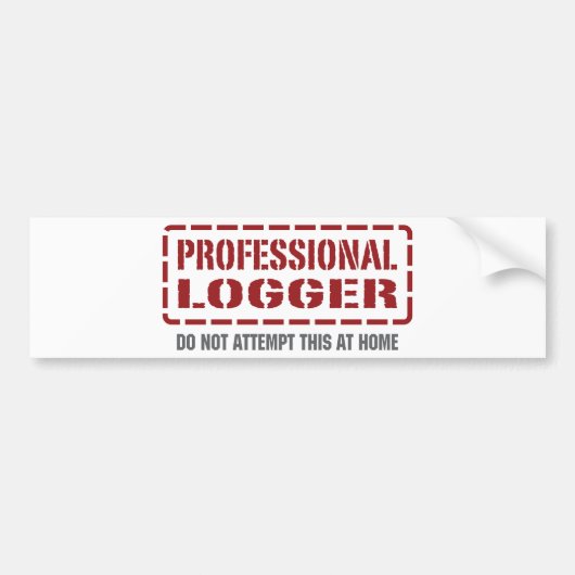 Professional Logger Bumpersticker (Voorkant)