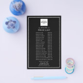 Professional Logo Black Beauty Price-servicelijst Flyer (Enkel)
