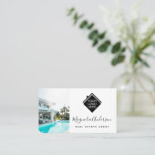 Professional Logo Foto Real Estate Agent Visitekaartje (Staand voorkant)