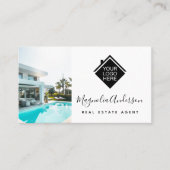 Professional Logo Foto Real Estate Agent Visitekaartje (Voorkant)