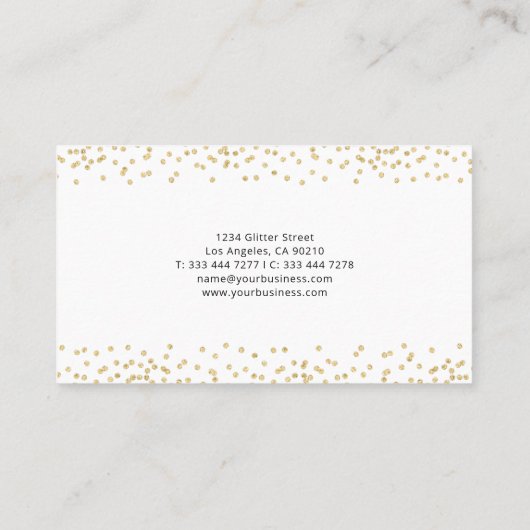 Professional Logo Glitter Visitekaartje (Achterkant)