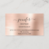 Professional Logo Makeup Boutique Roos Blush Visitekaartje (Achterkant)