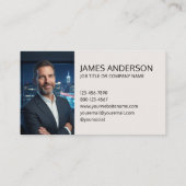 Professional Logo Photo Minimalist Off-White Visitekaartje (Achterkant)
