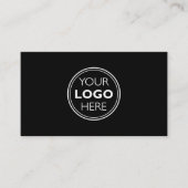 Professional Logo Profile Photo Minimalist Black Visitekaartje (Voorkant)