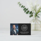 Professional Logo Profile Photo Social Media Black Visitekaartje (Staand voorkant)