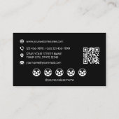 Professional Logo Profile Photo Social Media Black Visitekaartje (Achterkant)