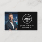 Professional Logo Profile Photo Social Media Black Visitekaartje (Voorkant)