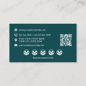 Professional Logo Profile Photo Social Media Teal Visitekaartje (Achterkant)
