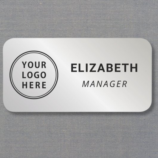 Professional Logo Silver Naamplaatje