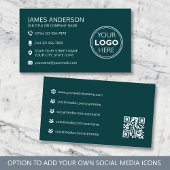 Professional Logo Social Media QR Code Green Visitekaartje
