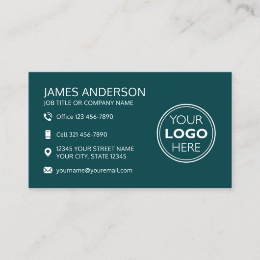 Professional Logo Social Media QR Code Green Visitekaartje (Voorkant)