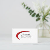 Professional Logo Visitekaartje rode kromme Platin (Staand voorkant)