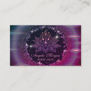 Professional Lotus Flower Stripes Black Visitekaartje
