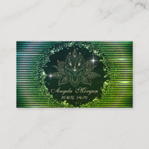 Professional Lotus Flower Stripes Green Visitekaartje
