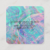 Professional Lotus Gold Brush Stroke Opal Vierkante Visitekaartje (Achterkant)