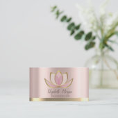 Professional Lotus Gold Stripe Yoga Visitekaartje (Staand voorkant)