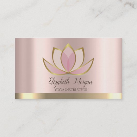 Professional Lotus Gold Stripe Yoga Visitekaartje (Voorkant)