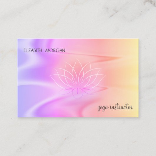 Professional Lotus Ombre Holographic Visitekaartje (Voorkant)