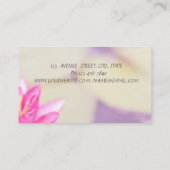 Professional Lotus Yoga Bokeh Visitekaartje (Achterkant)