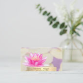 Professional Lotus Yoga Bokeh Visitekaartje (Staand voorkant)