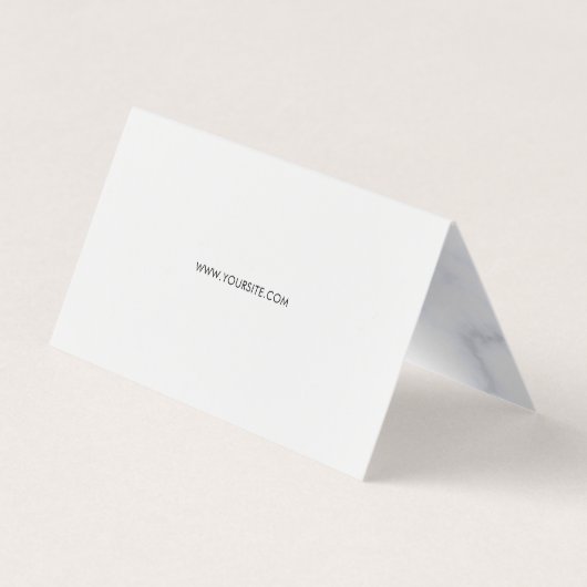 Professional Loyalty Elegant White Marble Patroon Visitekaartje (Achterkant)