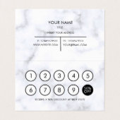 Professional Loyalty Elegant White Marble Patroon Visitekaartje (Binnenkant ongevouwen)