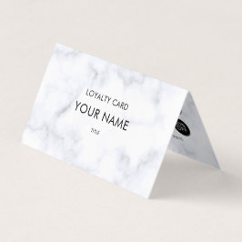 Professional Loyalty Elegant White Marble Patroon Visitekaartje