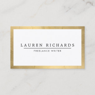 Professional Luxe Faux Gold en White Visitekaartje