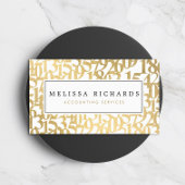 Professional Luxe Faux Gold Numbers Accountant Visitekaartje