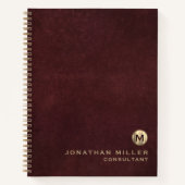 Professional Luxe Gold Monogram Notitieboek (Voorkant)