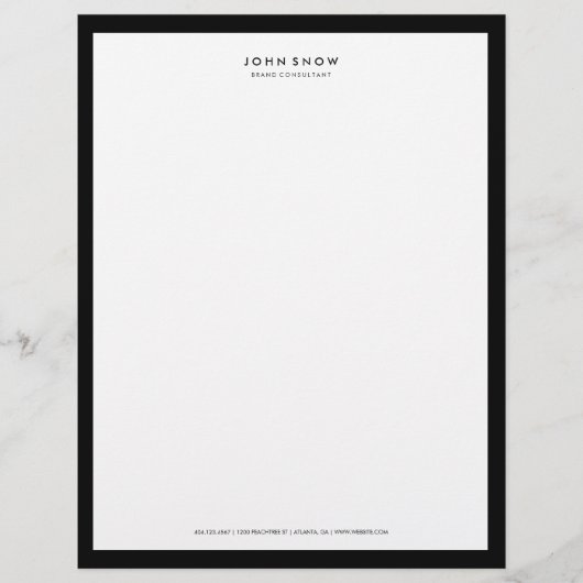 Professional Luxe Letterhead Gepersonaliseerd Briefhoofd (Voorkant)