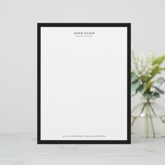 Professional Luxe Letterhead Gepersonaliseerd Briefhoofd (Staand voorkant)