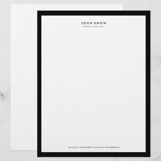 Professional Luxe Letterhead Gepersonaliseerd Briefhoofd (Voorkant / Achterkant)