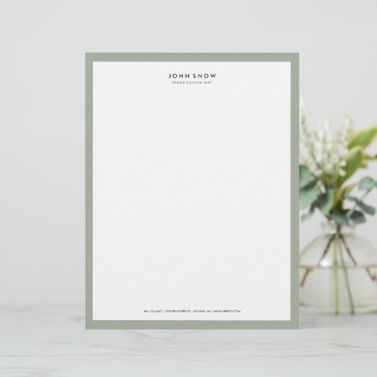 Professional Luxe Letterhead Persoonlijk Briefhoofd (Staand voorkant)