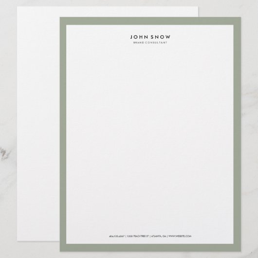 Professional Luxe Letterhead Persoonlijk Briefhoofd (Voorkant / Achterkant)