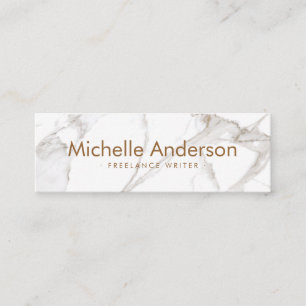 Professional Luxe minimalistische witte marmer Mini Visitekaartje