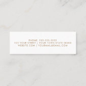 Professional Luxe minimalistische witte marmer Mini Visitekaartje (Achterkant)