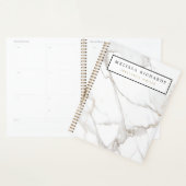 Professional Luxe minimalistische witte marmer Planner (Display)